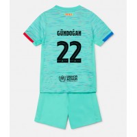 Maglie da calcio Barcelona Ilkay Gundogan #22 Terza Maglia Bambino 2023-24 Manica Corta (+ Pantaloni corti)
